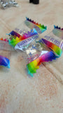 Rainbow *F*'s to Give Keychain