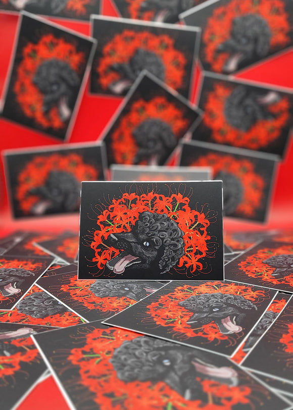 Zombie Poodle Sticker