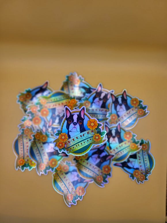American Gentleman Holographic Sticker