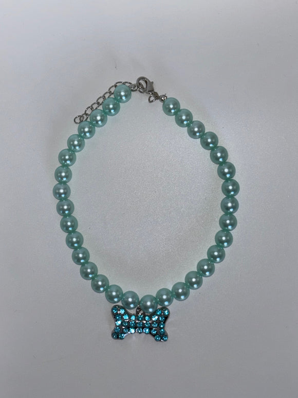 Crystal Bone Pearl Necklace