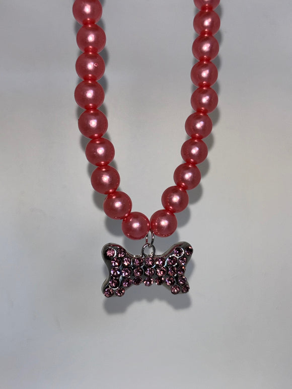 Crystal Bone Pearl Necklace