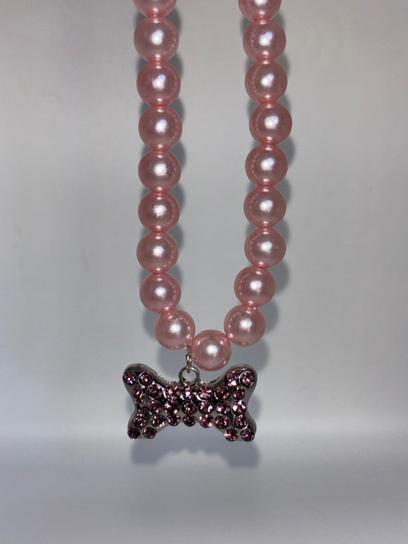 Crystal Bone Pearl Necklace