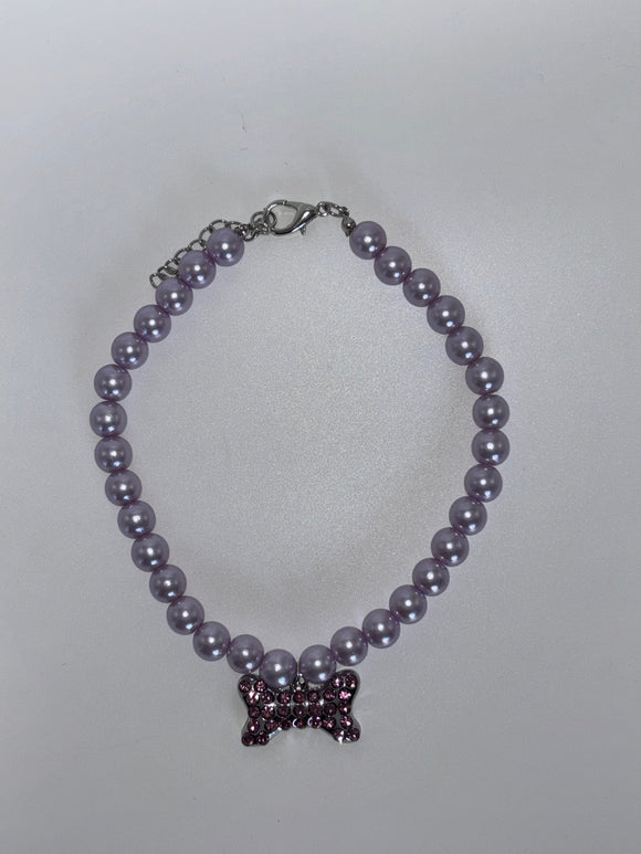 Crystal Bone Pearl Necklace