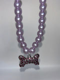 Crystal Bone Pearl Necklace