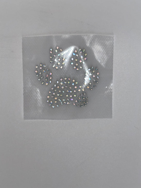 Iron on Iridescent Crystal Paw