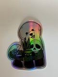 Holographic Bichon Spider Terrarium Sticker