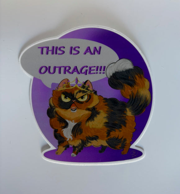 Outrage Cat Sticker
