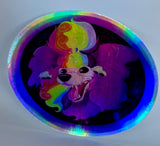 Holographic Oval Frannie Sticker